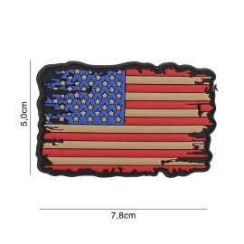 101 Inc Patch 3D PVC Drapeau Vintage USA (101 Inc) AC-WP4441307202 Patch France